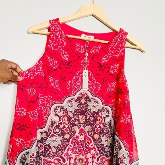 Max Studio Scarf Print Sleeveless Shift Dress - Picture 5 of 6